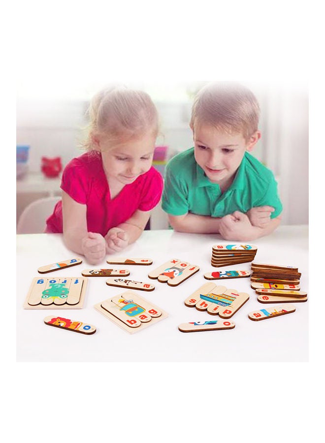 Letter Matching Wooden Jigsaw Board Puzzles Set - Image 3